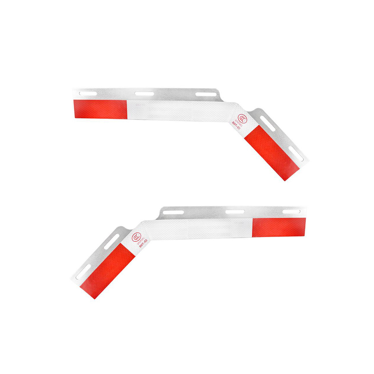 Aluminum 45 Degree Angled Conspicuity Reflector Top Flap Plate (Pair)