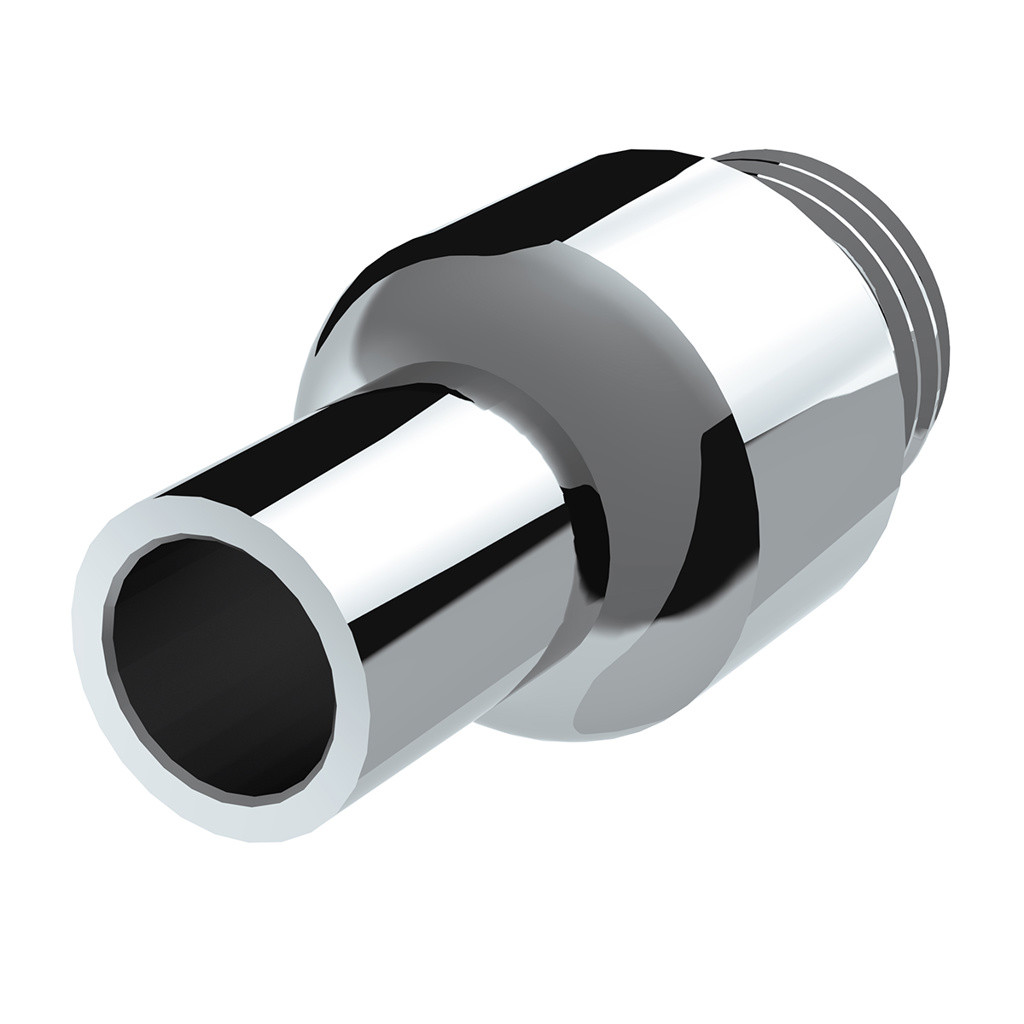 CHROME ALUMINUM AIR VALVE ADAPTER WITH M30X3.5 THREADS