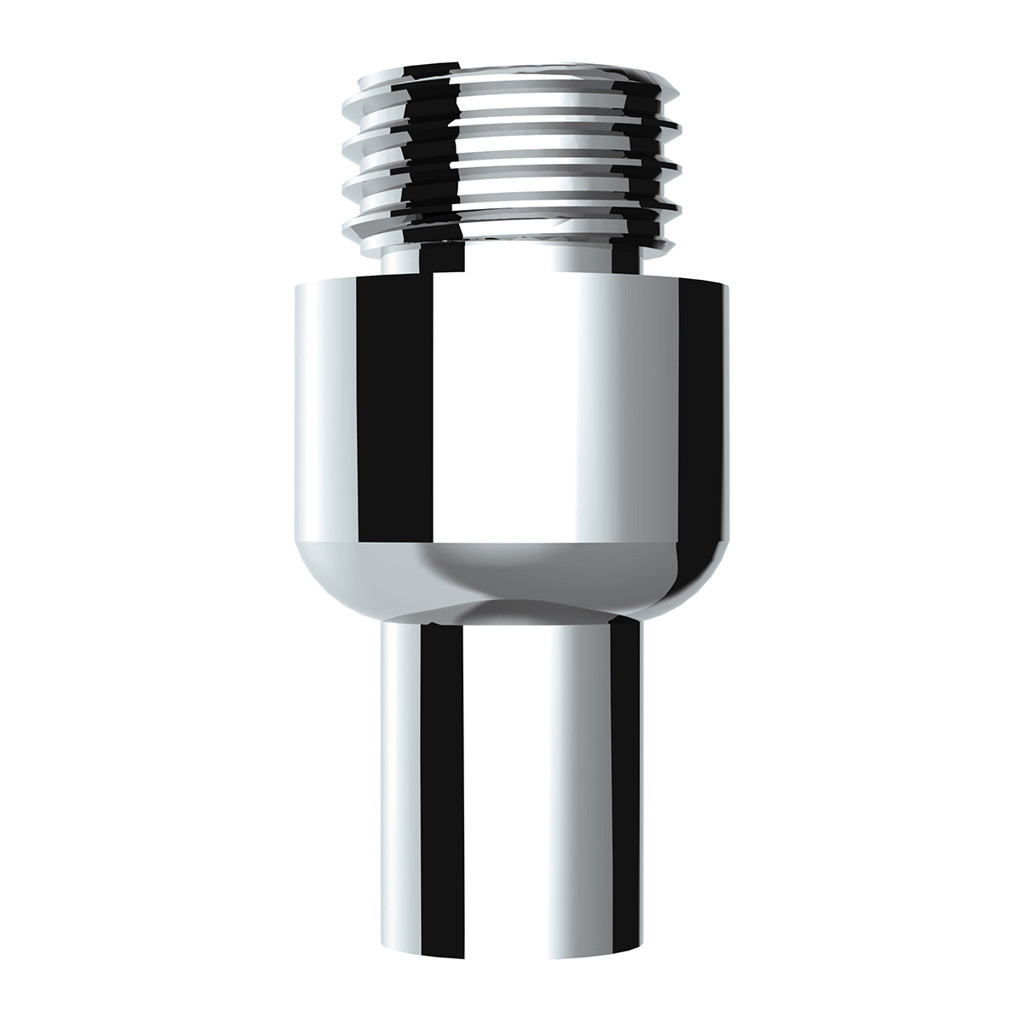 CHROME ALUMINUM AIR VALVE ADAPTER WITH M30X3.5 THREADS