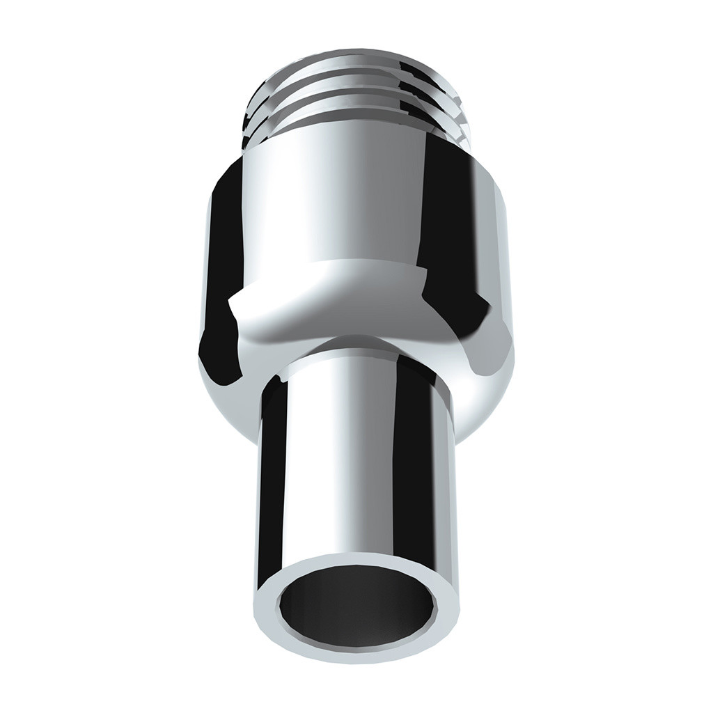 CHROME ALUMINUM AIR VALVE ADAPTER WITH M30X3.5 THREADS