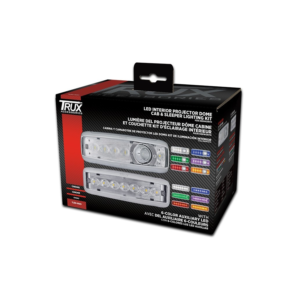 KENWORTH LED INTERIOR PROJECTOR DOME CAB & SLEEPER LIGHTING KIT - 6-COLOR AUXILIARY LED