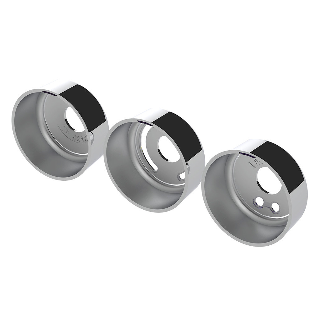 CHROME PLASTIC A/C CONTROL 6-PIECE DIAL COVERS FOR 2018-2023 FREIGHTLINER CASCADIA