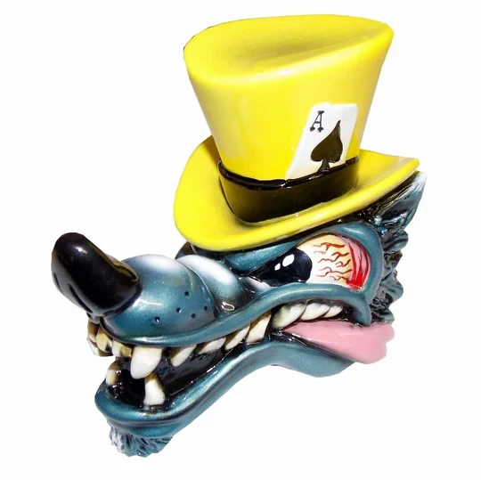 Top Hat Wolf – Yellow Shift Knob