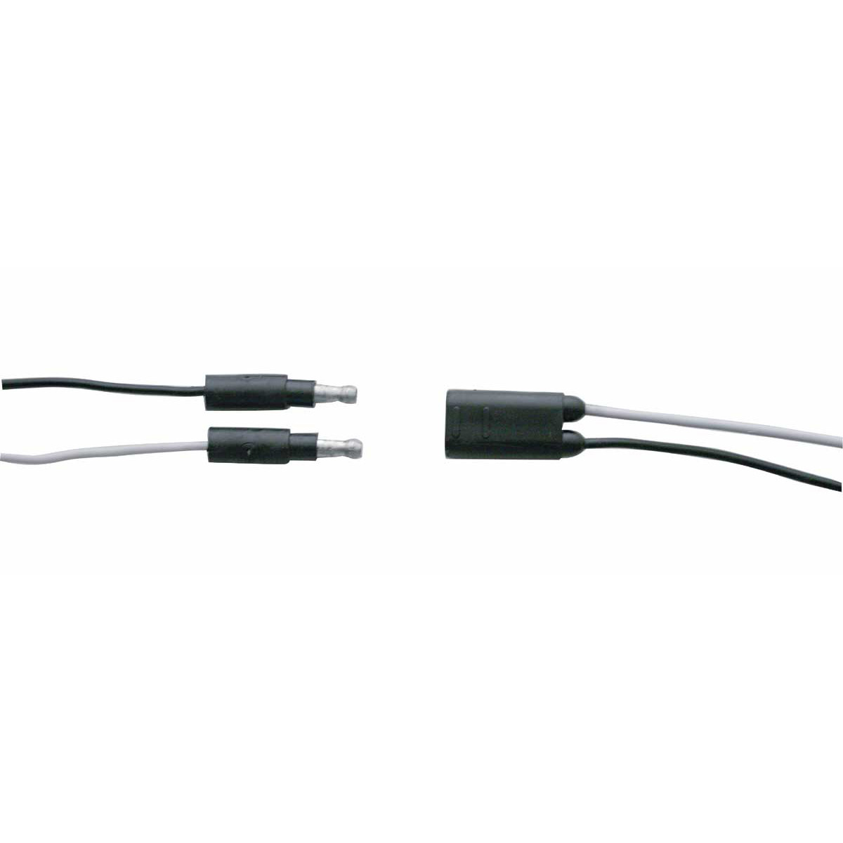 2-Prong Female Bullet Plug 16G Wire Harness 8" Wire Length - Single Plug