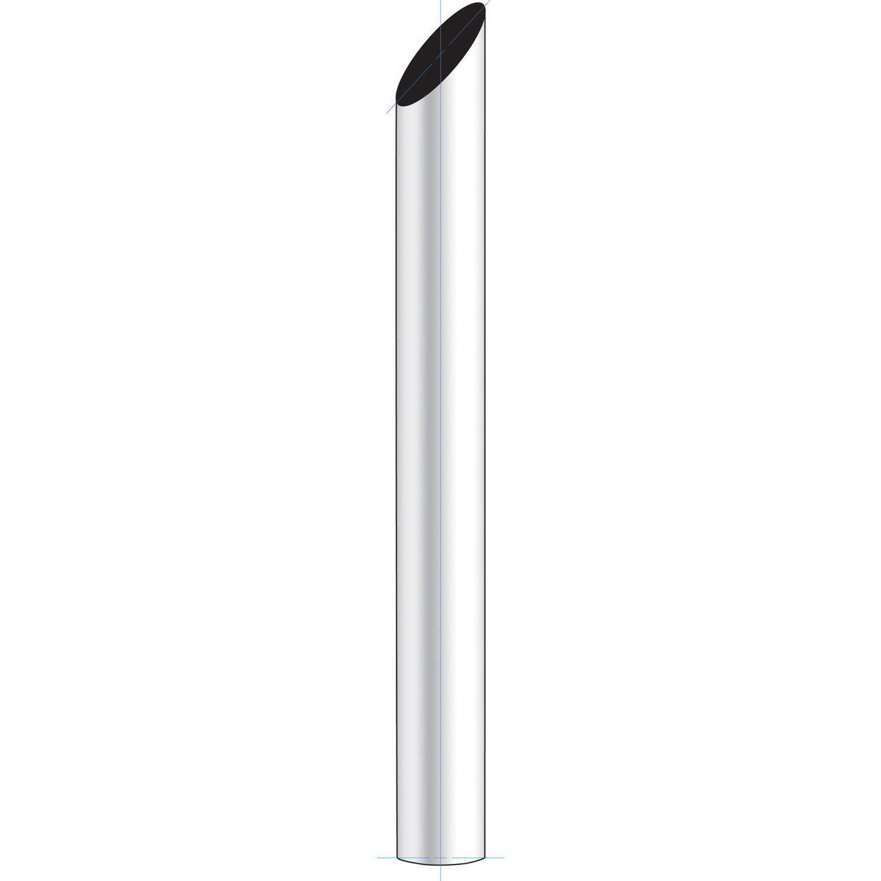 5" Mitered Plain Bottom Exhaust 48"
