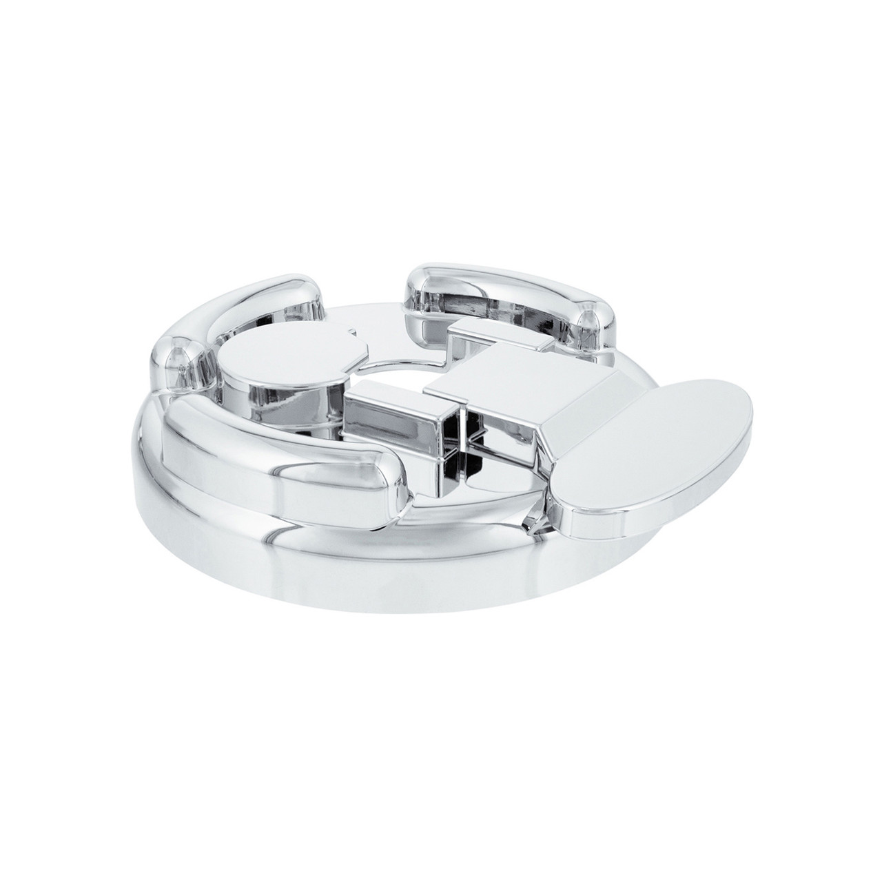CHROME PLASTIC FUEL CAP COVER FOR PETERBILT - LOCKING
