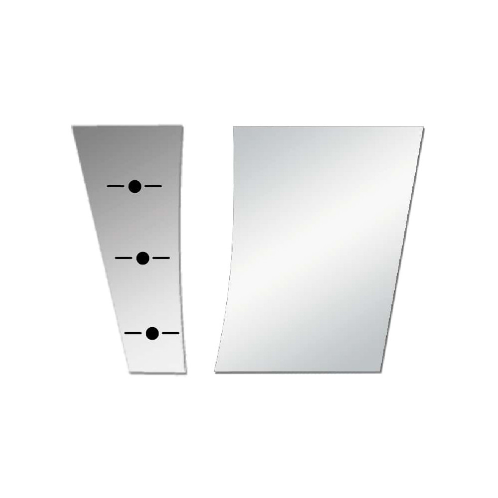 Peterbilt 389 Stainless Hood Extension Panels With Urea 4" Wide & 3 Universal Light Holes