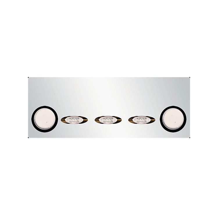 Rear Frame Filler Panel With 5 Red LEDs - Clear Lens