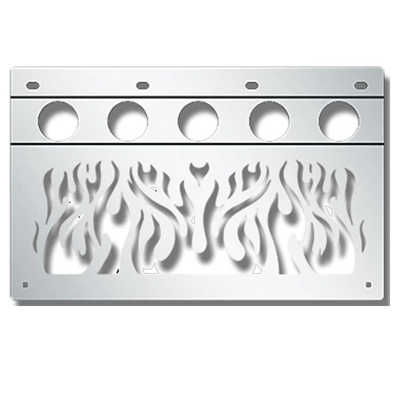 Flames Anti-Sail Light Box w/ 2" Round Holes 15" x 24"