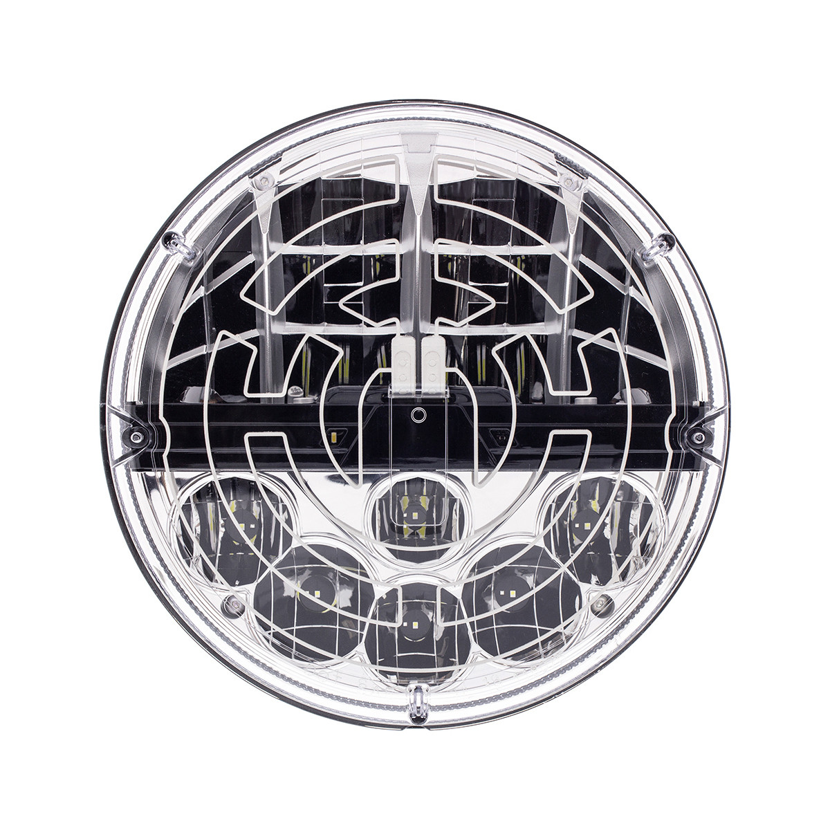 7 Heated LED Headlight With Polycarbonate Lens & Housing
