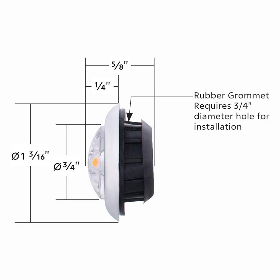 LED Single Function ArcBlast Mini Light (Clearance/Marker) - Amber LED/Clear Lens