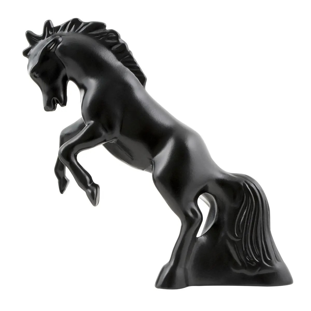 Matte Black Fighting Stallion Hood Ornament-Grand General-48121