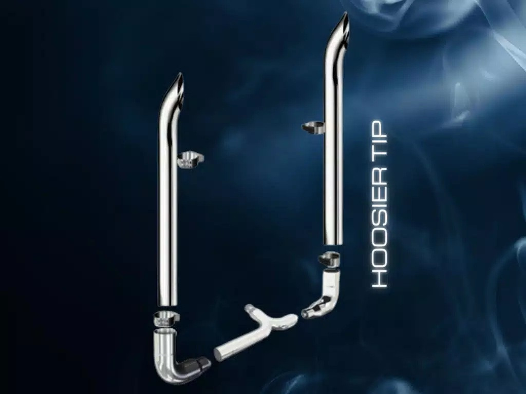 ROADWORKS HOOSIER  TOP EXHAUST KIT WITH ELBOWS FOR PETERBILT 379 AND 389 GLIDER