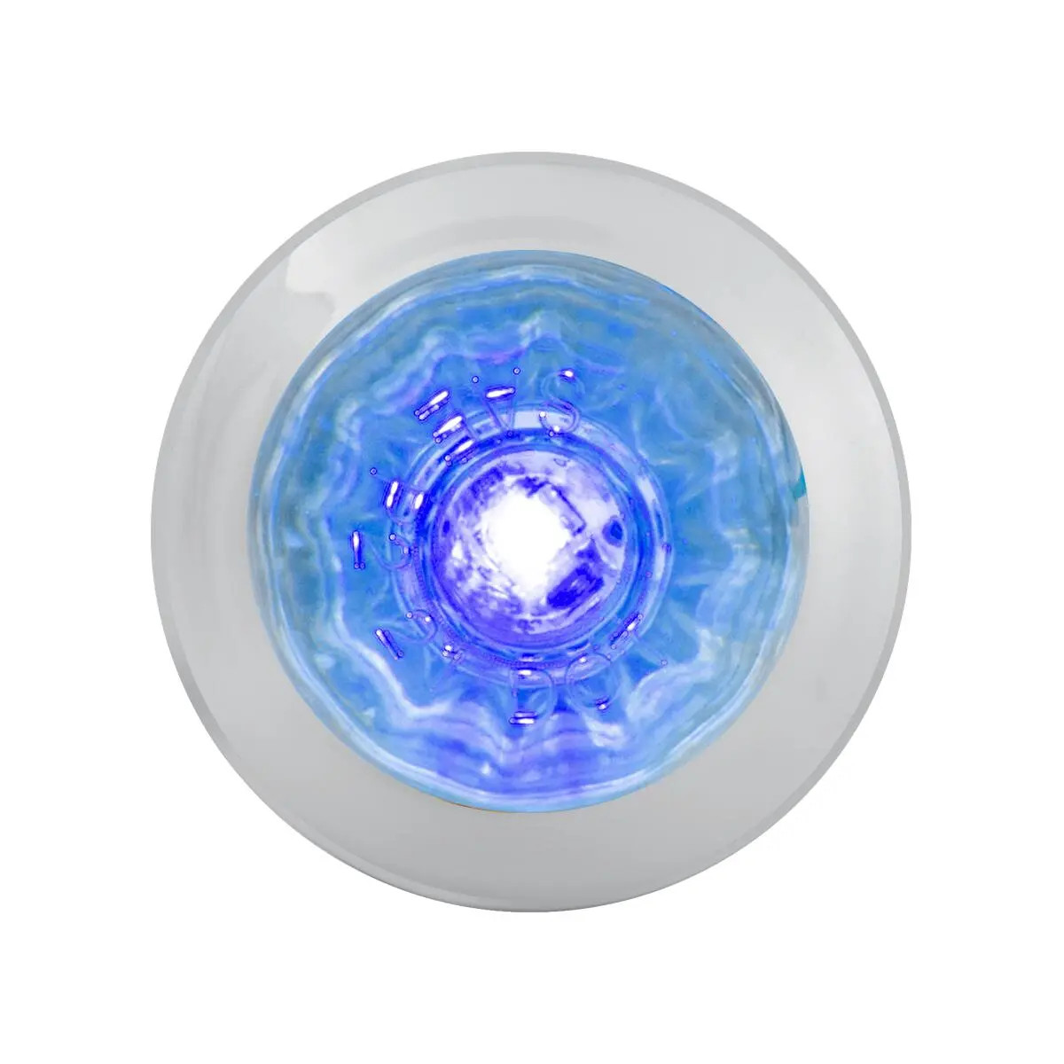DUAL FUNCTION 1″ MINI PUSH/SCREW WATERMELON LED LIGHT WITH CHROME PLASTIC BEZEL......