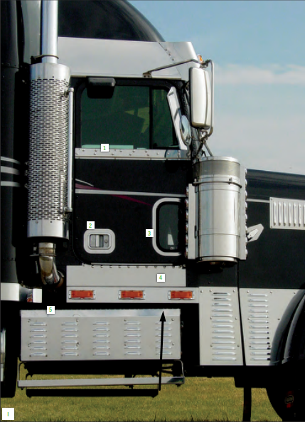 Freightliner Classic Blank Kick Panel With Dimples