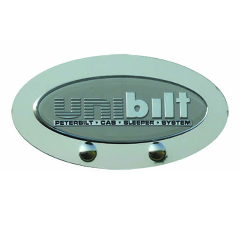 Stainless Steel 388 & 389 Unibilt Sleeper Logo Trims.
