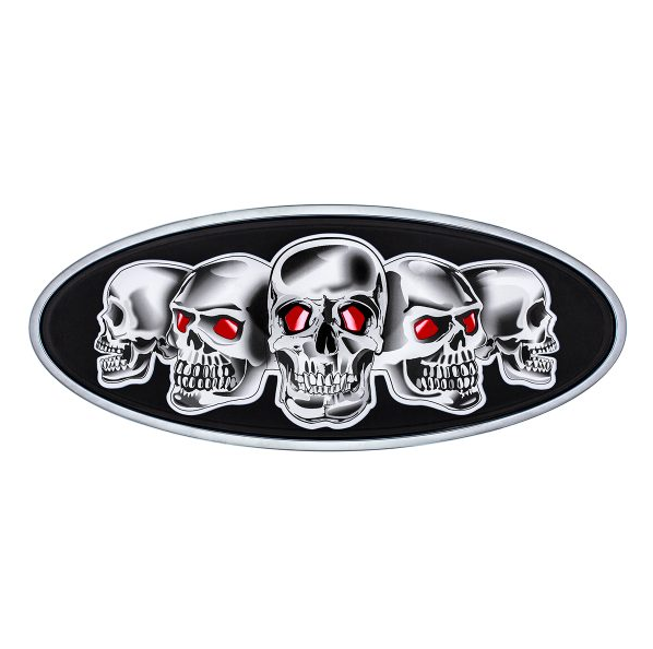 Chrome Die Cast Skull Emblem