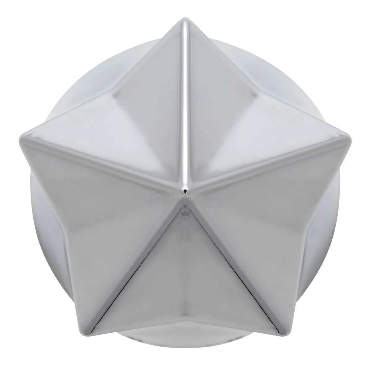 Chrome Plastic 33Mm Pointed Star Lug Nut Cover In Push-On-Grand General-10235