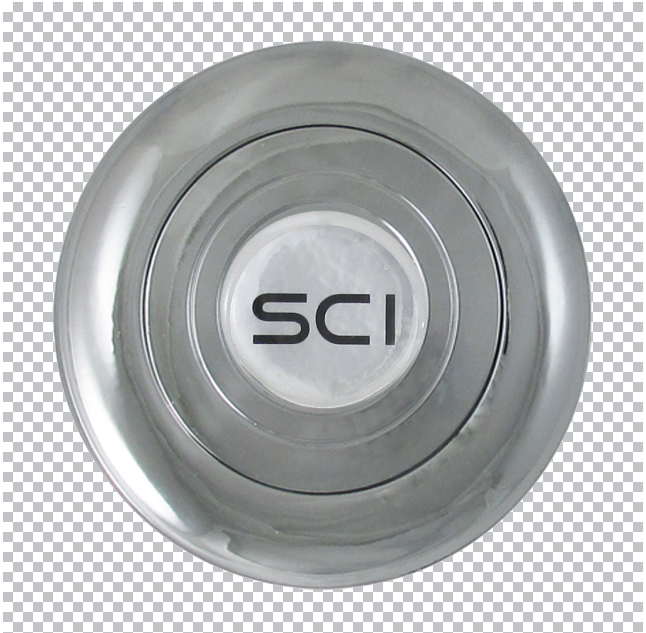 Chrome Horn Button - Silver SCI Logo-Steering Creations-77502