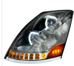 CHROME 10 LED HEADLIGHT FOR 2003-2017 VOLVO VN/VNL