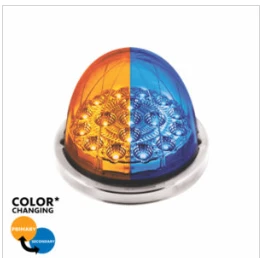 17 LED WATERMELON DOUBLE FURY LIGHT FLUSH MOUNT KIT WITH LOW PROFILE SS BEZEL