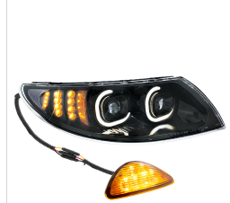 LED Projector Headlight With Rear Facing Turn Signal For International Durastar 2002-2018