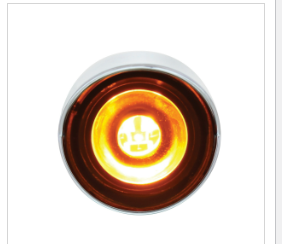 3 High Power LED 1" Clearance/Marker Light w/ Visor - Amber LED/Amber Lens