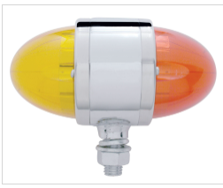 17 LED Dual Function Reflector Double Face Light - Amber & Red LED/Amber & Red Lens