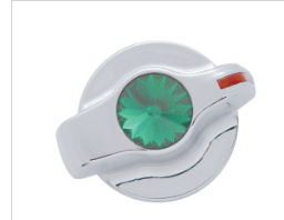 Chrome Plastic A/C Control Knob With Crystal