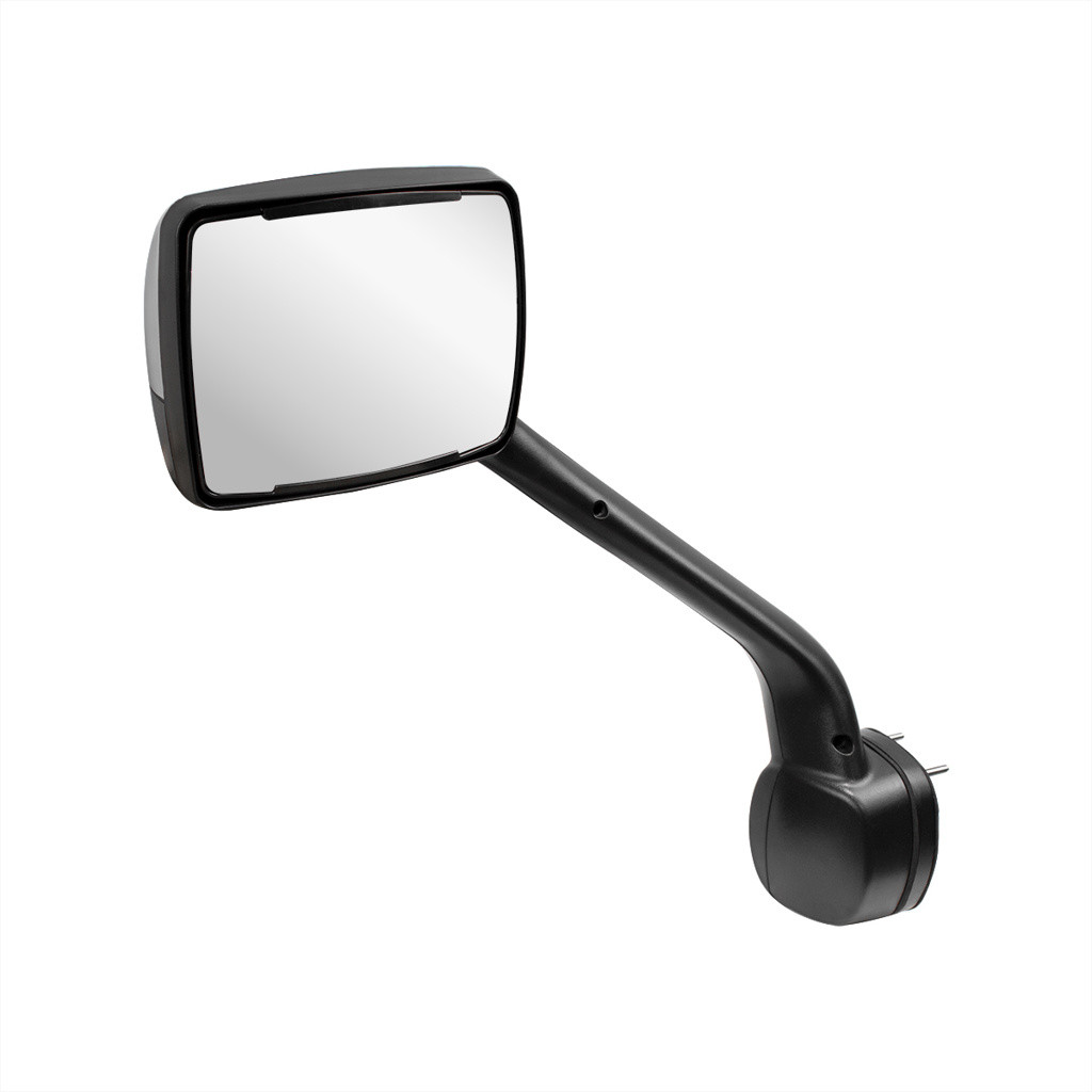 CHROME HOOD MIRROR ASSEMBLY W/ SEQUENTIAL LED TURN SIGNAL FOR 2013-2021 KENWORTH T680 & PETERBILT 579
