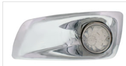 Bumper Light Bezel W/17 Amber LED Dual Func. Watermelon Light For 2007-17 KW T660 -Clear Lens