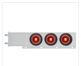 3-3/4" BOLT PATTERN SS SPRING LOADED BAR WITH 6X 4" 13 LED ABYSS LIGHTS -  (PAIR)