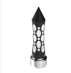 THREAD-ON DAYTONA STYLE SPIKE GEARSHIFT KNOB WITH LED 9/10 SPEED ADAPTER