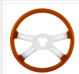 18" Vibrant Color 4 Spoke Steering Wheel