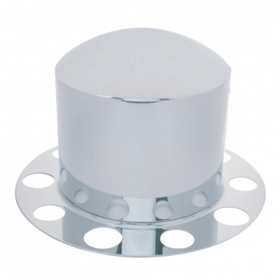 Stainless Dome Rear Axle Cover 2PC Kit With 1-1/2" Nut Cover - Steel Wheel