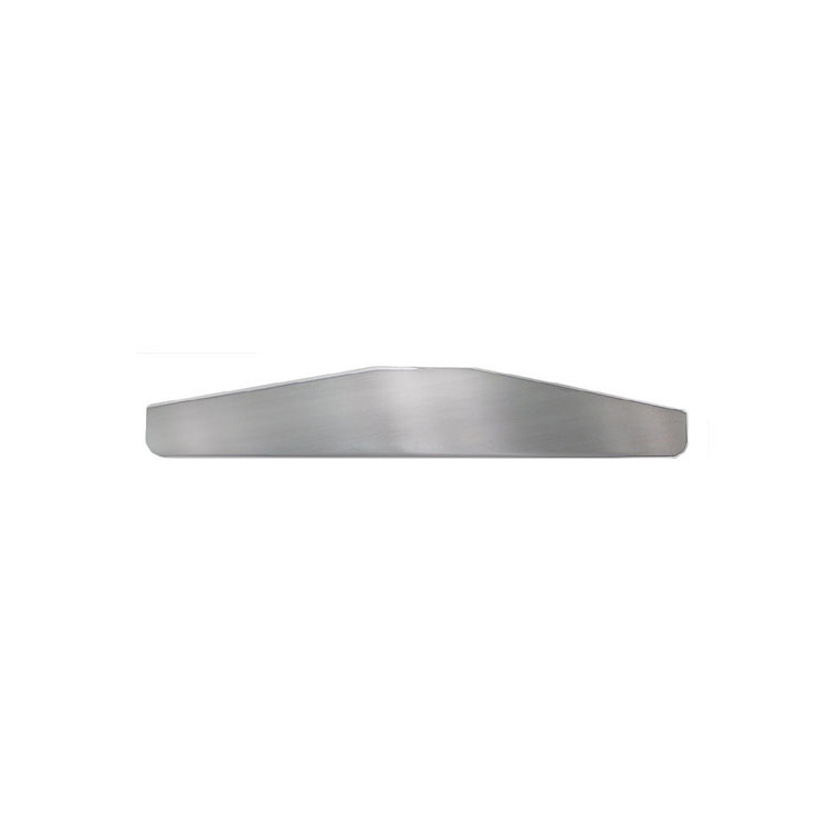 Chrome Plated Bottom Mud Flap Plate With 3 Studs - 3" X 14"-Grand General-30070