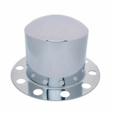 Stainless Dome Rear Axle Cover 2PC Kit With 33mm Nut Cover - Steel/Aluminum Wheel