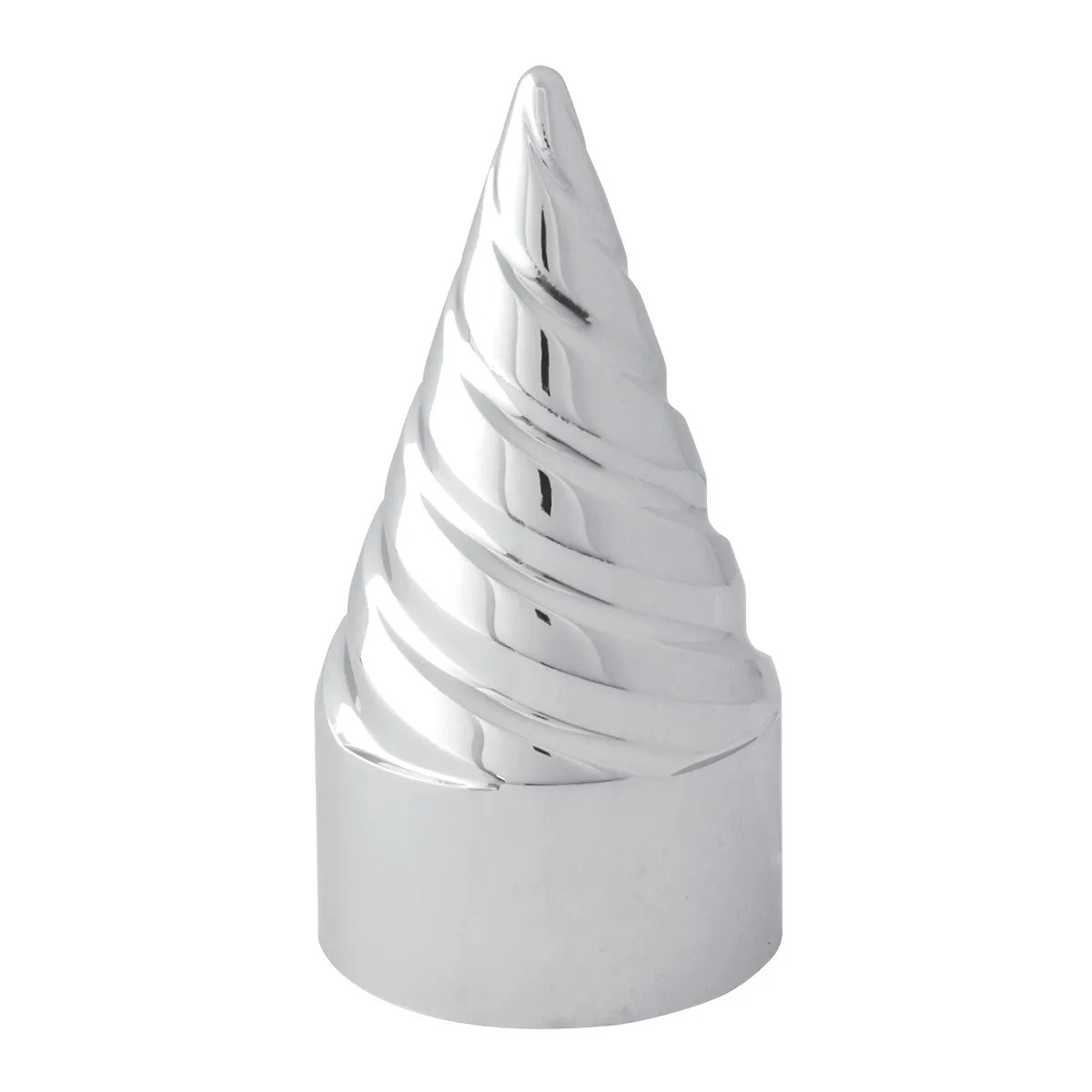 Counter Clockwise Twister Chrome Plastic 33Mm Screw-On Lug Nut Cover-Grand General-10336