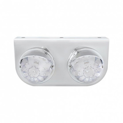 SS Light Bracket With 2X 17 LED Dual Function Watermelon Lights & Visors