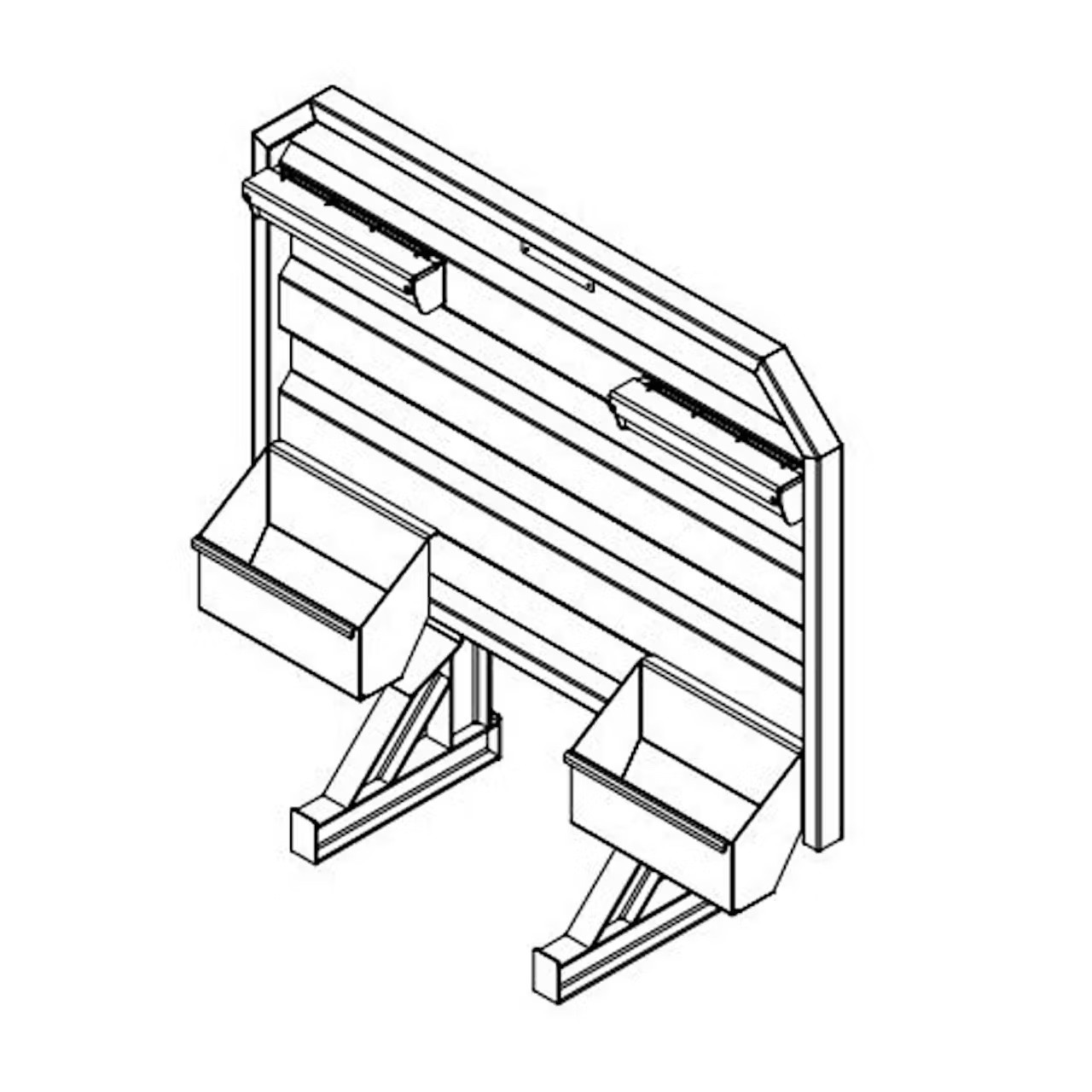 Flat/Open Semi Truck Headache Racks With Split Tray - Iconic Metal Gear