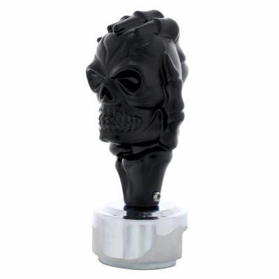 Skull Gearshift Knob With 13/15/18 Speed Adapter - Black