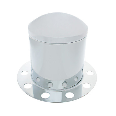 Stainless Dome Rear Axle Cover 3PC Kit With 33mm Nut Cover - Steel/Aluminum Wheel