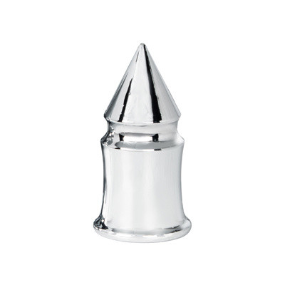 33mm X 4-3/8" Chrome Plastic V-Spike Nut Covers - Thread-On (60-Pack)