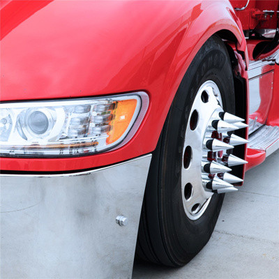 33mm X 4-1/8" Chrome Plastic Spike Nut Covers - Push-On (60-Pack)