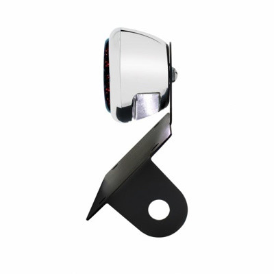 Black Horizontal Side Mount License Bracket With 1933-36 Ford Style LED Tail Light