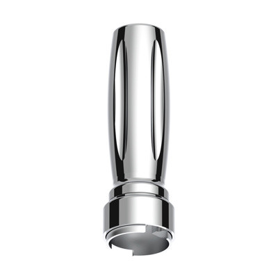 M30X3.5 Thread-On Vegas Style Gearshift Knob With 9/10 Speed Adapter - Chrome/Vertical