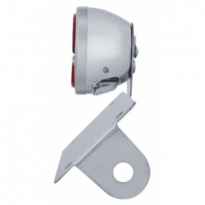 Chrome Horizontal Side Mount License Bracket With 1928 LED "DUO Lamp" Tail Light