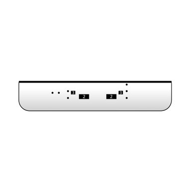 International Cabover Flat Bumper For Model 9670 10 Gauge