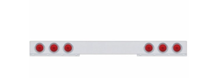 Stainless 1 Piece Rear Light Bar With 6X 10 LED 4" Lights