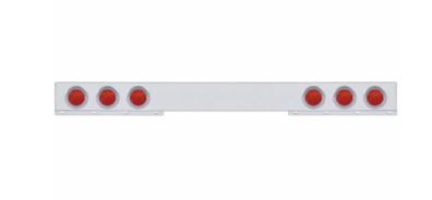 Stainless 1 Piece Rear Light Bar With 6X 7 LED 4" Reflector Lights